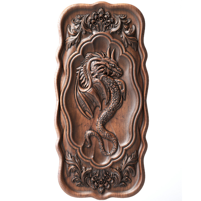 Backgammon from the beech "Dragon", option No. 2